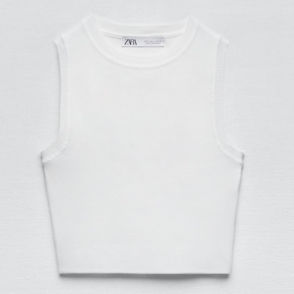 ZARA crop knit top